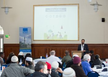 Faith Associates CEO speaking at the launch of the Safeguarding Guide