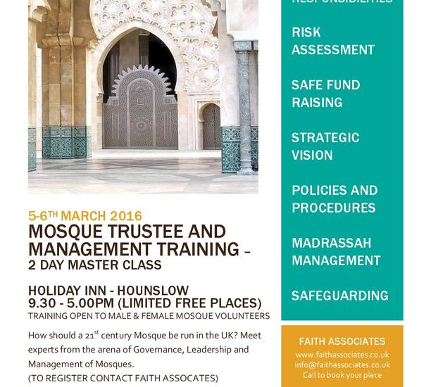 Mosque Trustee & Management Training in Hounslow