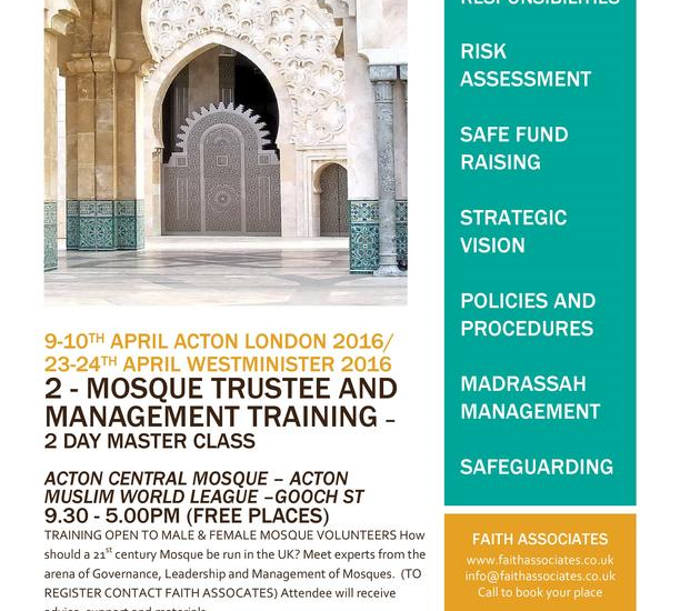 Faith Associates Acton Mosque Management Training