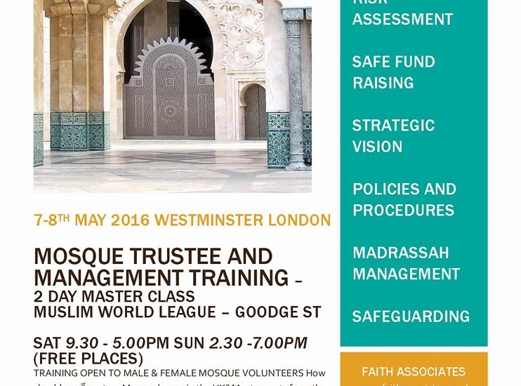 Mosque Trustee and Management Training in Westminster (Faith Associates)